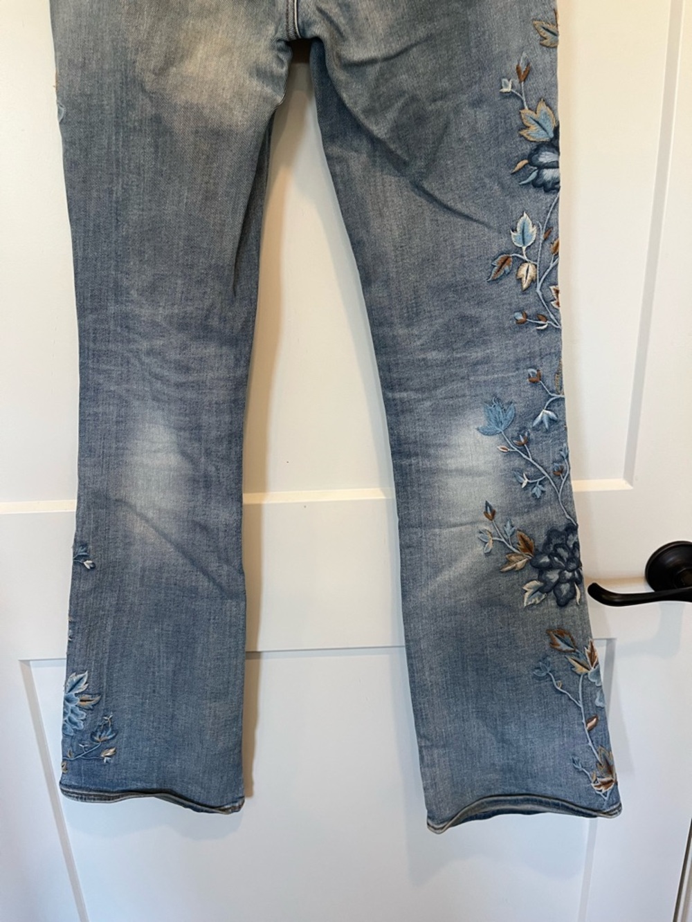 Driftwood Isabel Embroidered Floral  Flare Bootcut Boho Western Cowgirl Jeans 25 - Picture 11 of 16